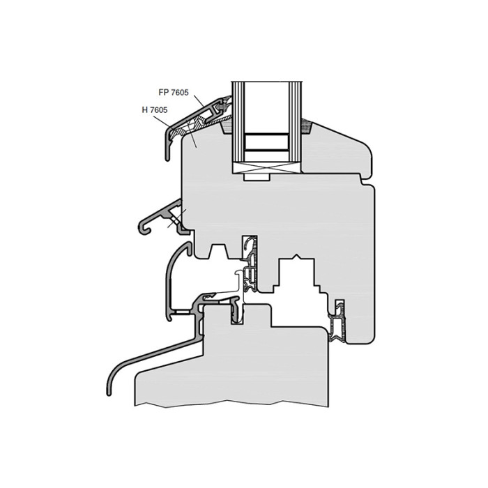 GUTMANN Krídlová okapnica FP7605 KLIP H7605