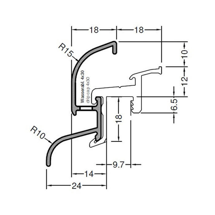 GUTMANN RÁMOVÁ OKAPNICA DONAU 22/24F-TI - EV1