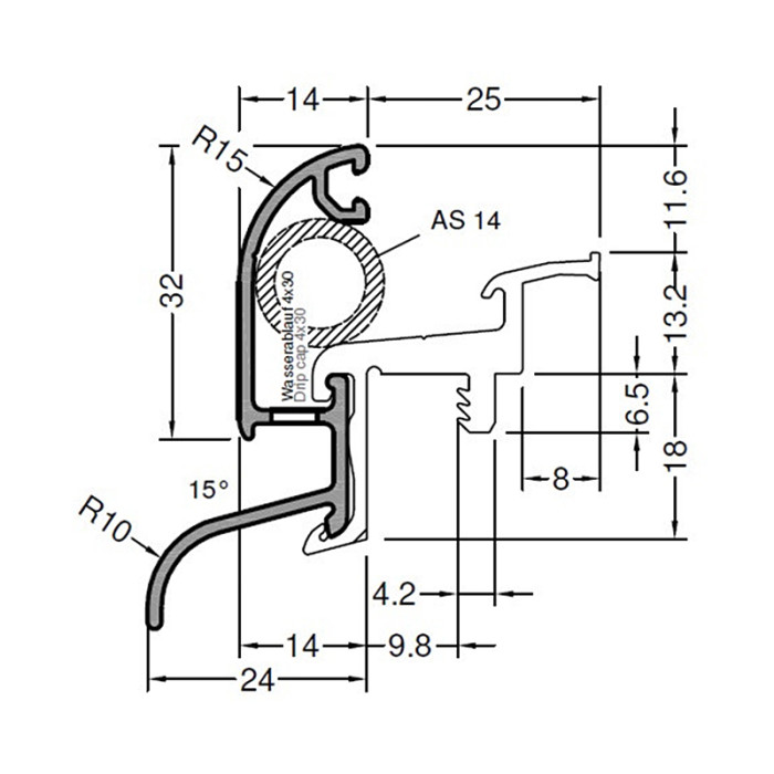 GUTMANN RÁMOVÁ OKAPNICA DRAU 25/24F-TI - R9016 BIELA