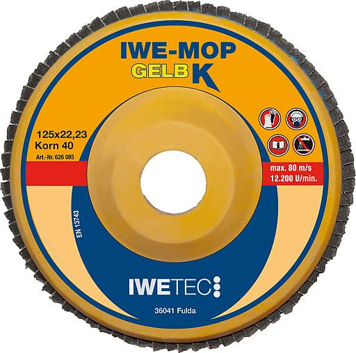 IWETEC KOTŮČ LAMELOVÝ MOP IWE, ŽLTÝ, K60, 125 X 22,2MM