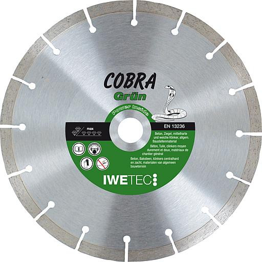 IWETEC KOTÚČ DIAMANTOVÝ COBRA GREEN 2D 125 X 2 2 X 22MM