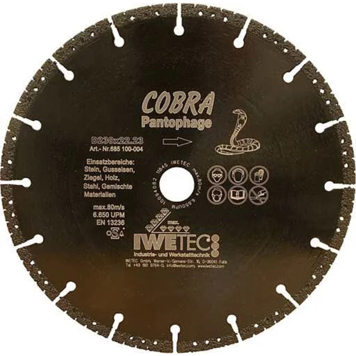 IWETEC KOTÚČ DIAMANTOVÝ COBRA 4D 230 - 3.1 - 22MM