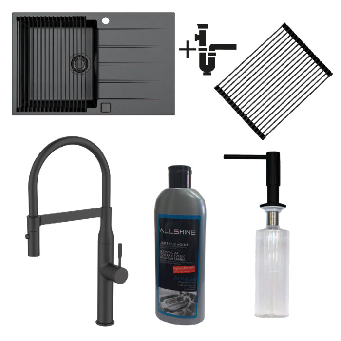 ALVEUS DREZ SET CADIT 20 / 91 PLUS BATÉRIA MIRAGE 91 + PEAR + ALLROUND BLACK EDITION SETA25438