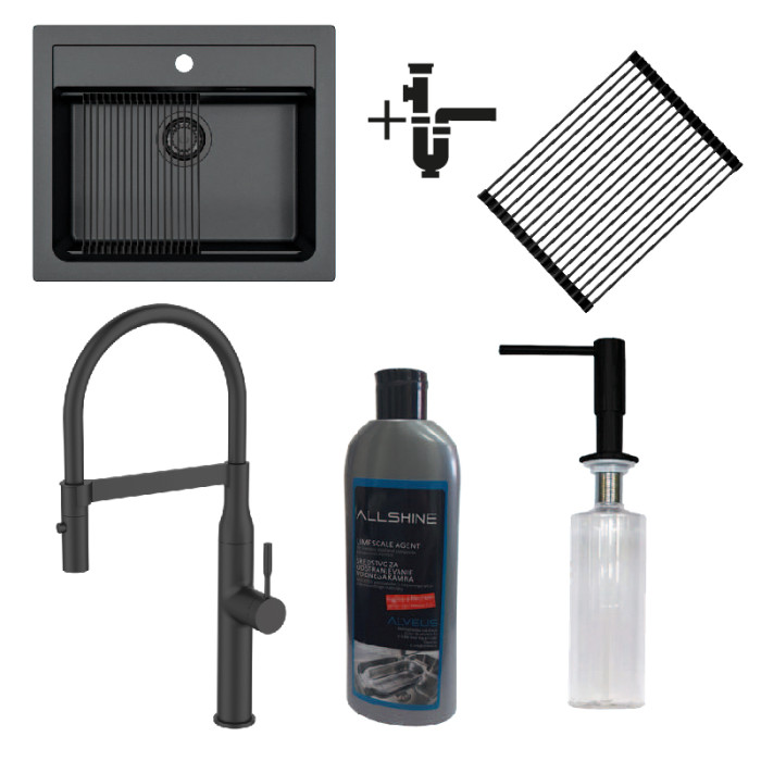 ALVEUS DREZ SET ATROX 30 / 91 PLUS BATÉRIA MIRAGE 91 + PEAR + ALLROUND MINI BLACK EDITION SETA25439