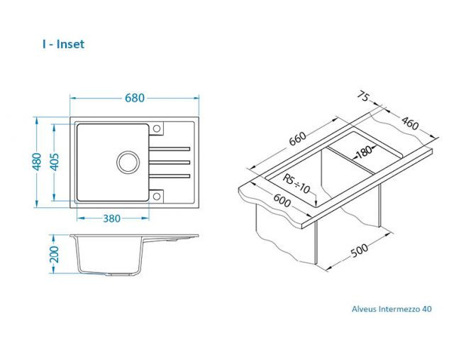 ALVEUS DREZ INTERMEZZO 40 680 X 480MM G11 ARCTIC