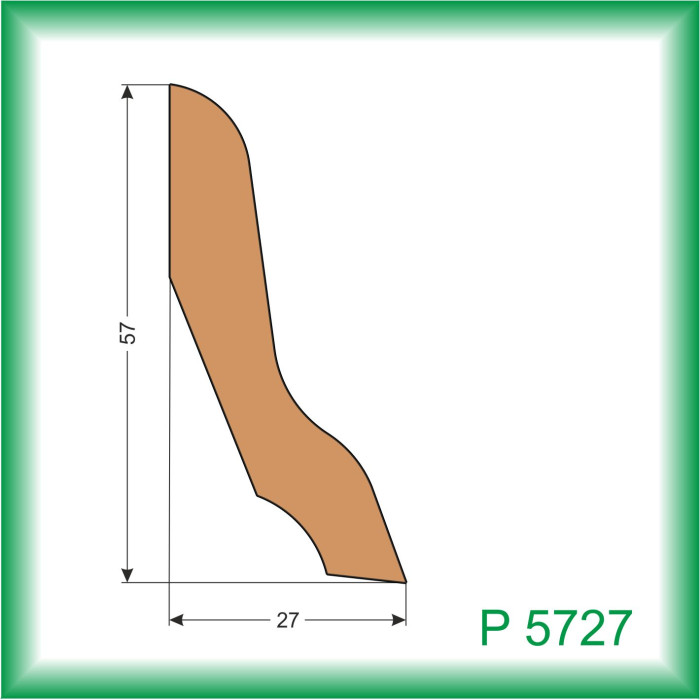 LIŠTA DREVENÁ PODLAHOVÁ P5727 002 2.5M