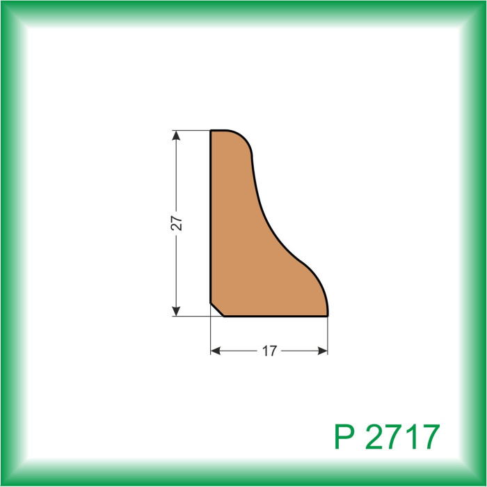 LIŠTA DREVENÁ PODLAHOVÁ P2717 089 2.5M