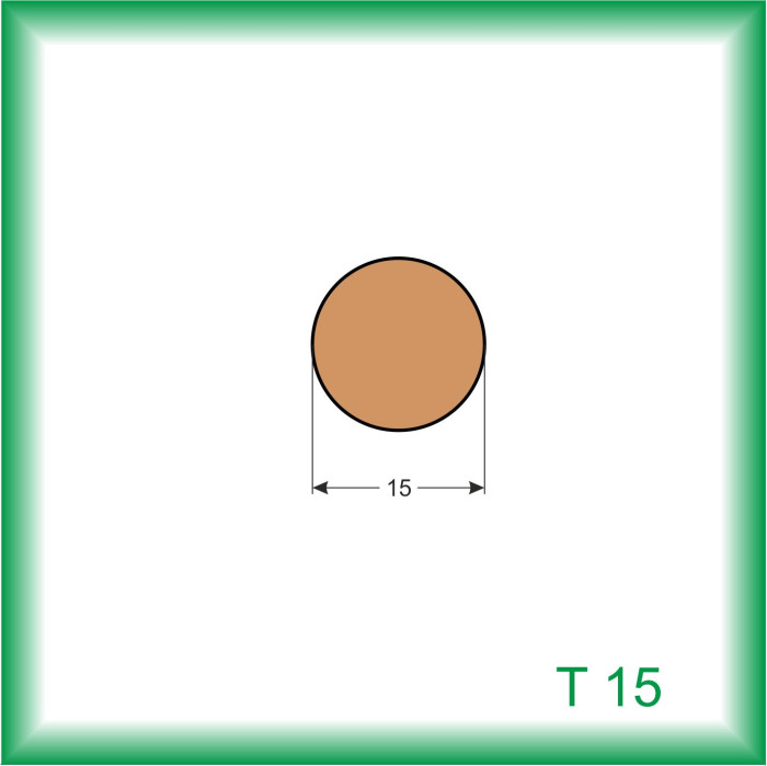 LIŠTA DREVENÁ KRUHOVÁ T15 101 2.5M