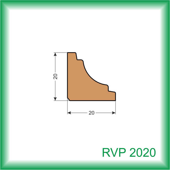 LIŠTA DREVENÁ VNÚTORNÁ ROHOVÁ RVP2020 104 2.5M