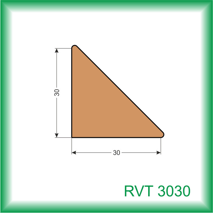 LIŠTA DREVENÁ VNÚTORNÁ ROHOVÁ RVT3030 2.5M