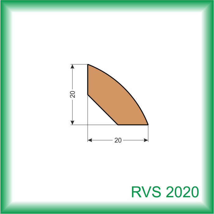 LIŠTA DREVENÁ VNÚTORNÁ ROHOVÁ RVS2020 033 2.5M