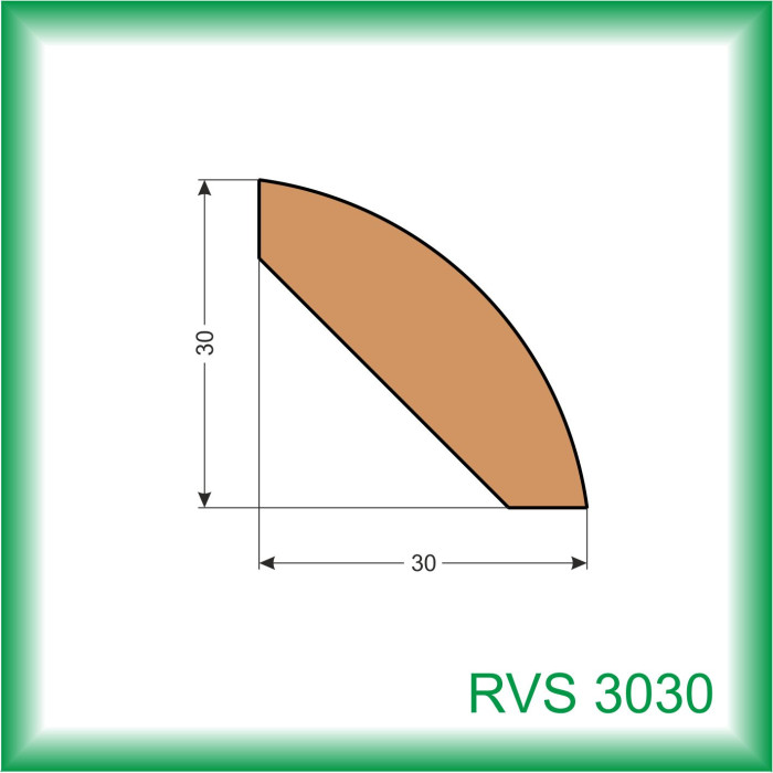 LIŠTA DREVENÁ VNÚTORNÁ ROHOVÁ RVS3030 032 2.5M