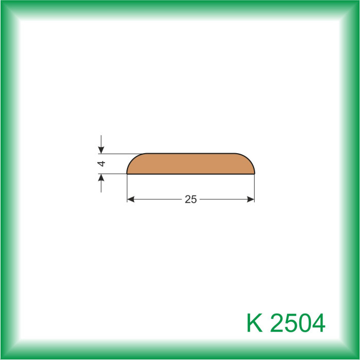 LIŠTA DREVENÁ KRYCIA PLOCHÁ K2504 064 2.5M