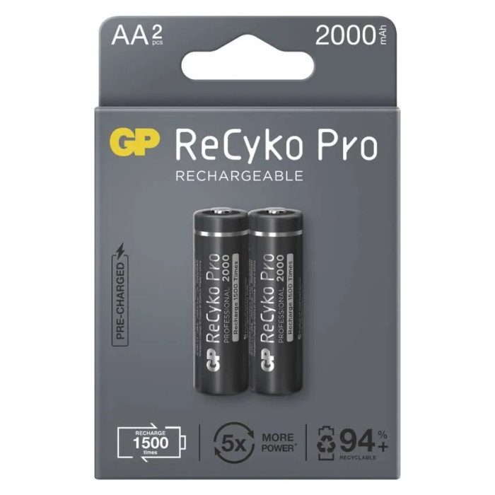 BATÉRIA GP RECYKO PRO PROFESSIONAL (AA) HR6 2KS 1033222200