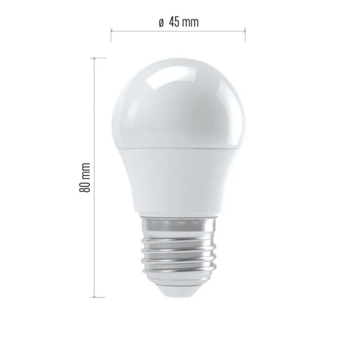 ŽIAROVKA LED CLASSIC MINI GLOBE TEPLÁ BIELA 4W E27 QZ1110 1525733207