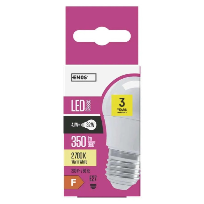 ŽIAROVKA LED CLASSIC MINI GLOBE TEPLÁ BIELA 4W E27 QZ1110 1525733207