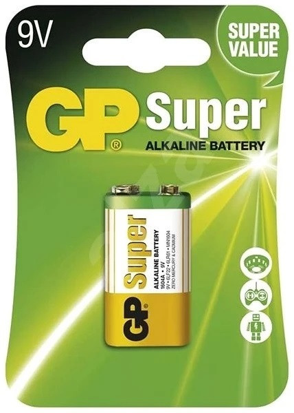 BATÉRIA ALKALICKÁ GP SUPER 6LF22 9V 1KS 1013511000