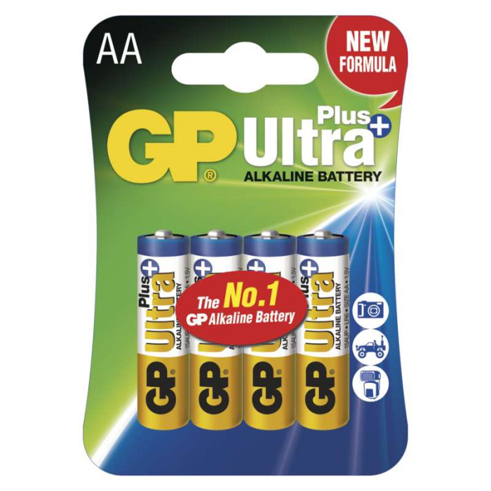 BATÉRIA ALKALICKÁ GP ULTRA PLUS LR06 4KS B1721 1017214000