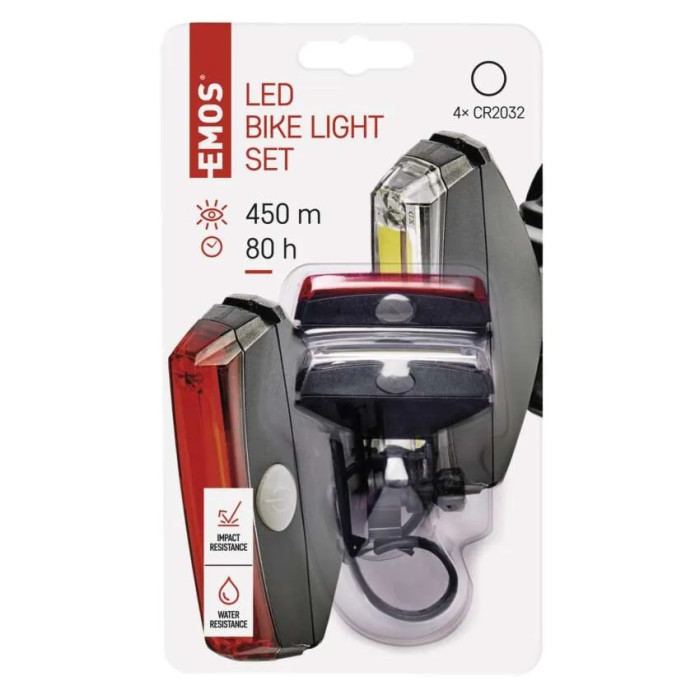 SVIETIDLO LED PREDNÉ A ZADNÉ NA BICYKEL CYKLOSVETLO P3922 2 X CR2032 22 IM 1446002200