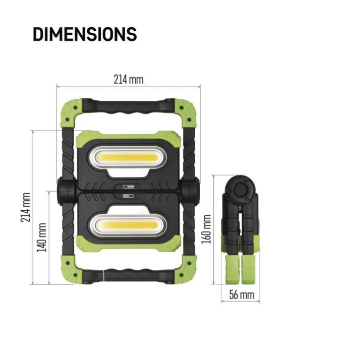 REFLEKTOR LED 2X NABÍJACÍ COB P4536 1450000320