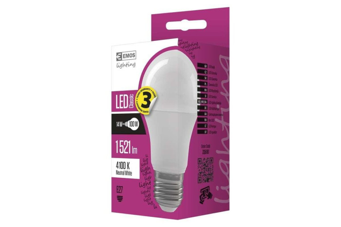 SVIETIDLO ŽIAROVKA LED CLASSIC A60 14W E27 NEUTRÁLNA BIELA ZQ5161 1525733403