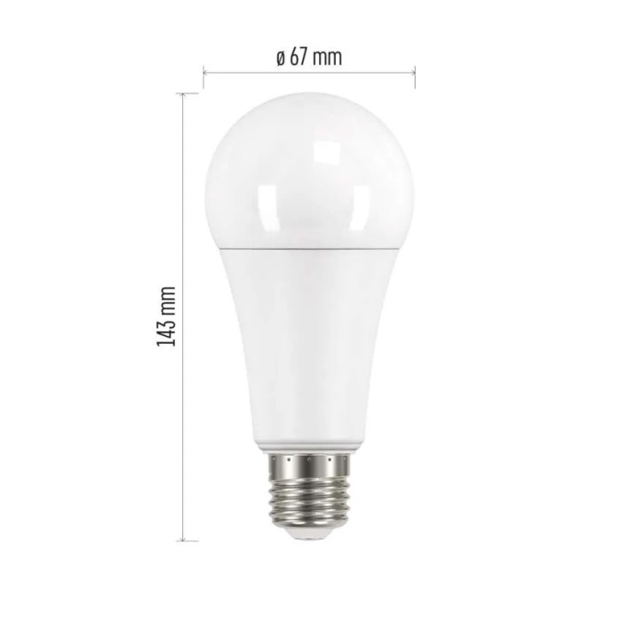 SVIETIDLO ŽIAROVKA LED CLASSIC A67 20W E27 TEPÁ BIELA ZQ5180 1525733205