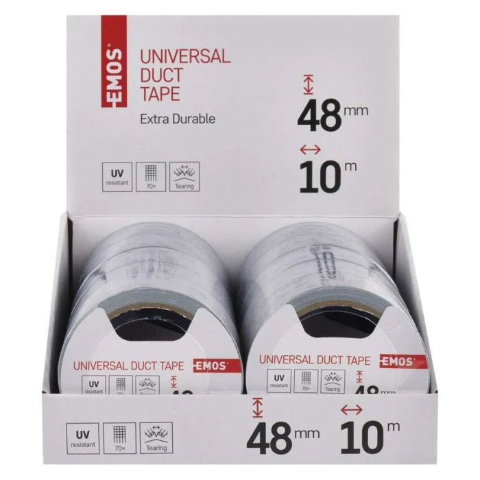 EMOS PÁSKA UNIVERZÁLNA DUCT TAPE 48MM / 10M 10KS BOX F6030 2002502002