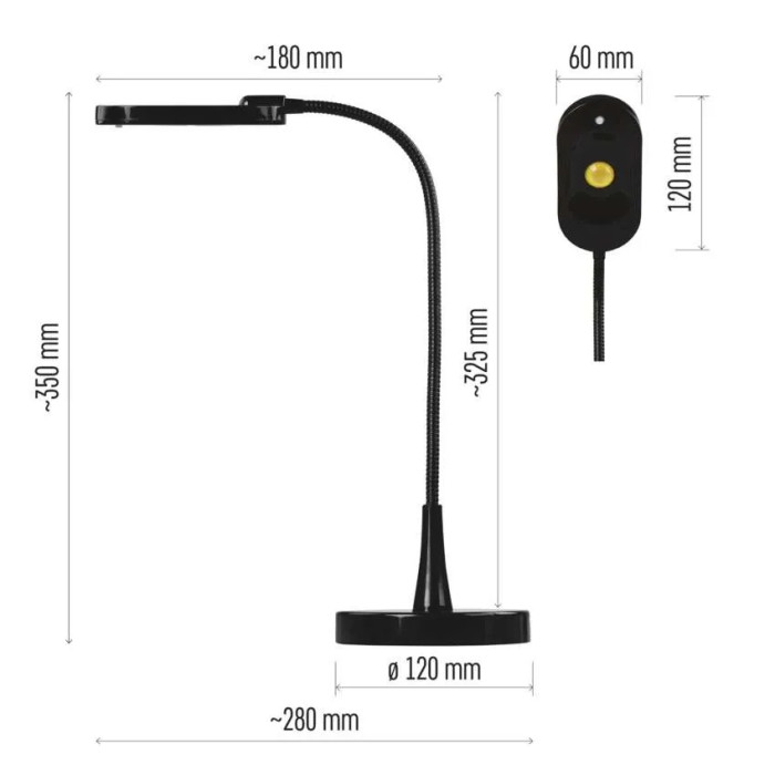 LAMPA LED STOLOVÁ ČIERNA HT6105 Z7523B 1538090200