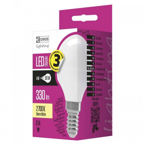 SVIETIDLO ŽIAROVKA LED CLASSIC MINI GLOBE 4W E14 NEUTRÁLNA BIELA ZQ1211 1525731402