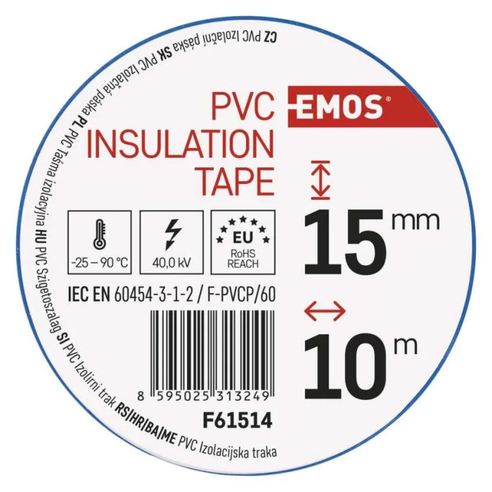 EMOS PÁSKA IZOLAČNÁ PVC 15MM / 10M MODRÁ 10KS 2001151040