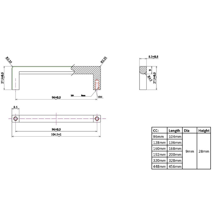 ÚCHYTKA 160MM 168/9MM NEREZ 08941519