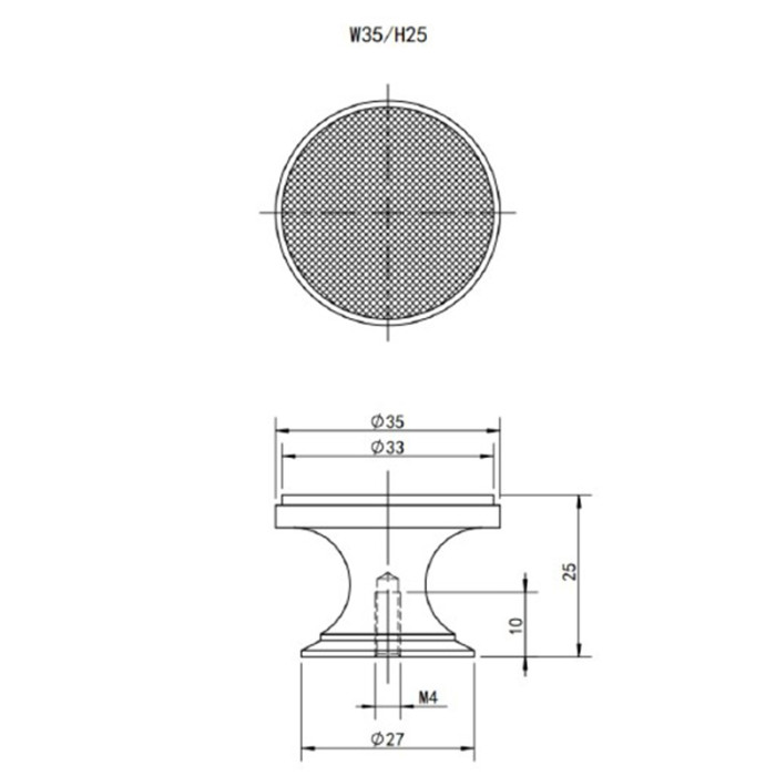 KNOPOK D35MM ČIERNA MAT 72275546.16