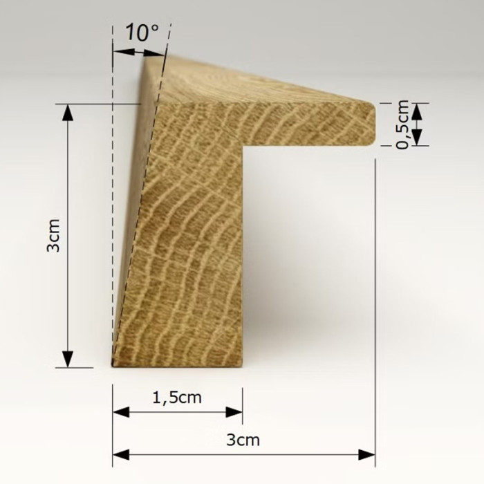 CRAFORM ÚCHYTKA DREVENÁ L30 300/192MM MATNÝ LAK