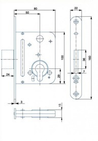 HOBES ZÁMOK ZADLABÁVACÍ 2634 PZW-ZÁVO 80/50D/KRA 22MM STRIEBORNÝ