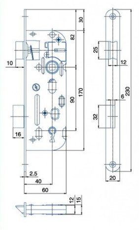 HOBES ZÁMOK ZADLABÁVACÍ 01-15 BB 60/40D/90 20MM STRIEBORNÝ