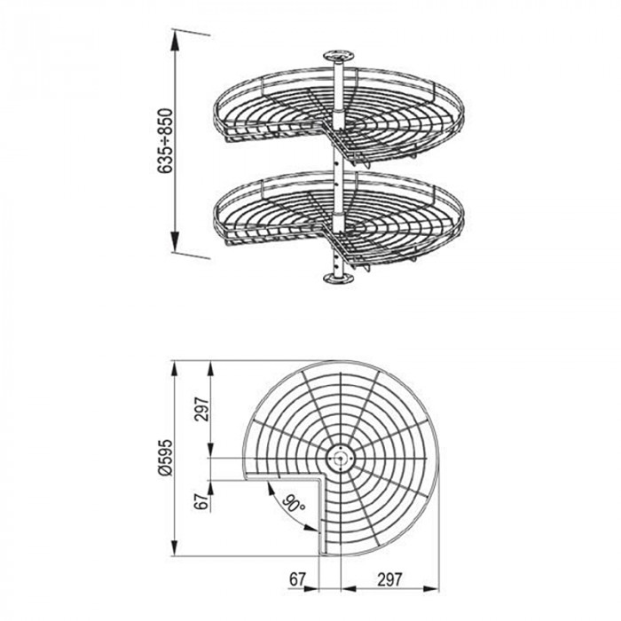 REJS KARUSEL 270° MULTI 750 STRIEBRO DS