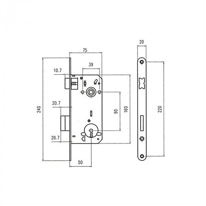 TL-ZÁM.ZAD.T-HOME BB 75 50D 90 20MM STR