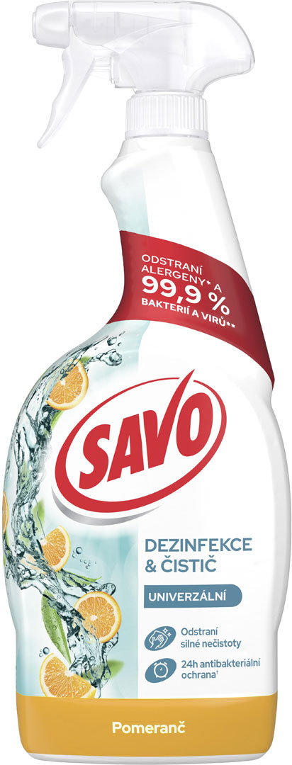 SAVO ČISTIČ UNIVERZÁLNY SPREJ POMARANČ 700ML 127984