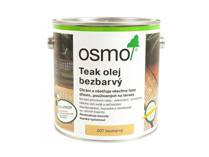 OSMO OLEJ 007 TEAK BEZFAREBNÝ 0.75L