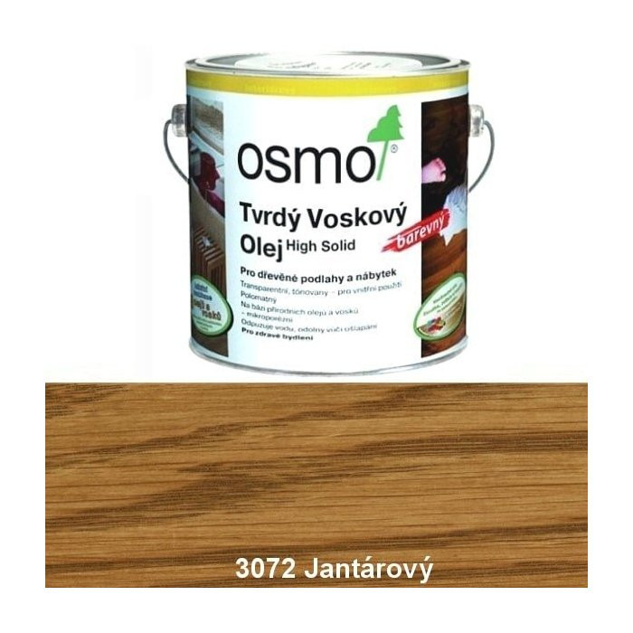 OSMO OLEJ VOSKOVÝ TVRDÝ 3072 JANTÁR 2.5L