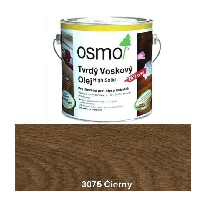 OSMO OLEJ VOSKOVÝ TVRDÝ 3075 ČIERNY 2.5L