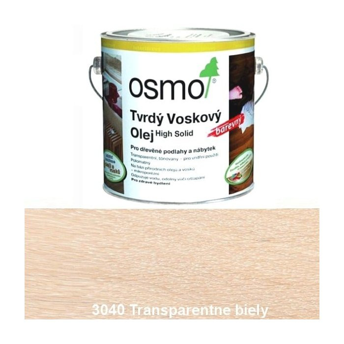 OSMO OLEJ VOSKOVÝ TVRDÝ 3040 BIELY 2.5L