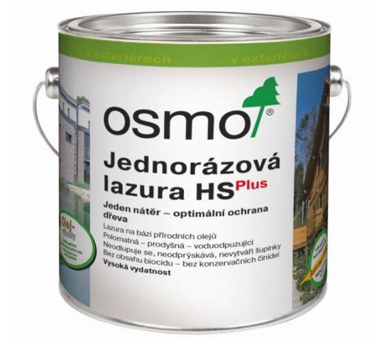 OSMO LAZÚRA 1-RÁZOVÁ HS+ 9234 ŠKANDINÁVSKA ČERVENÁ 2.5L