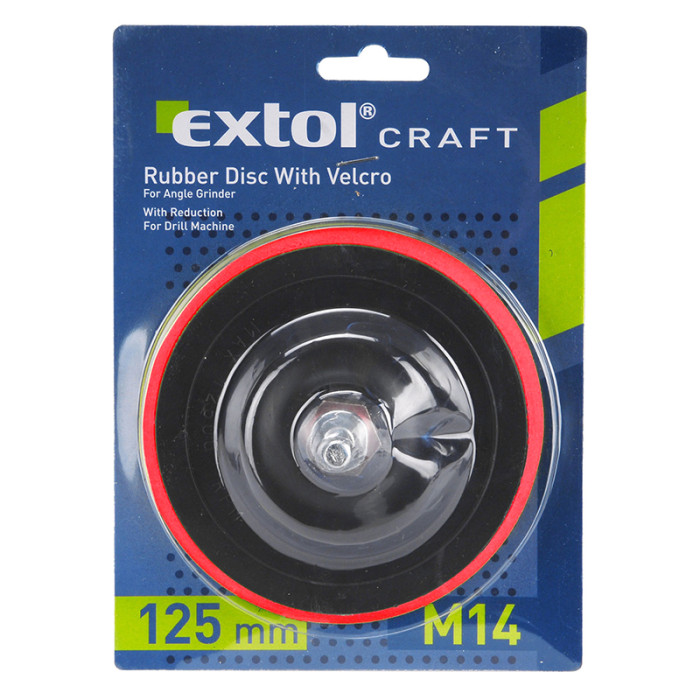 EXTOL TANIER UNÁŠACÍ SO SUCHÝM ZIPSOM PRE UHLOVÉ BRÚSKY (M14) 125 MM ADAPTÉR Z M14 NA STOPKU 8MM