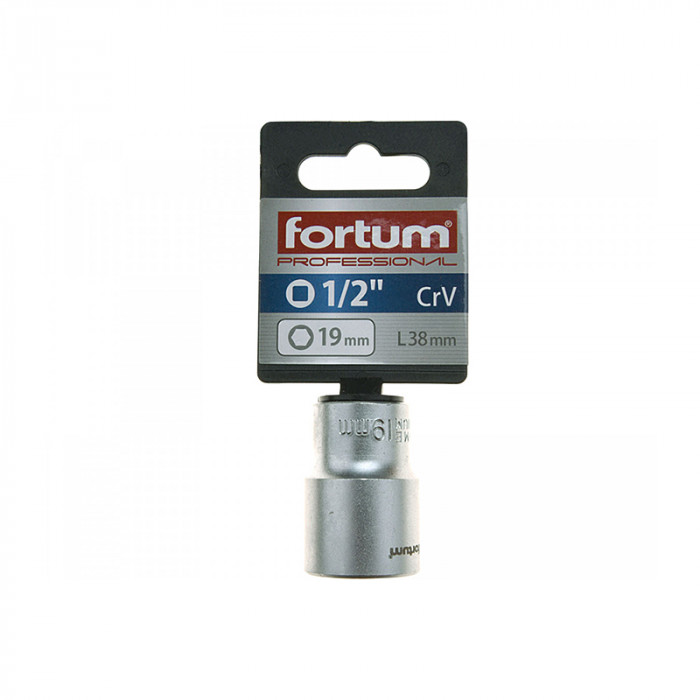 FORTUM HLAVICA NÁSTRČNÁ 1/2'' 19MM