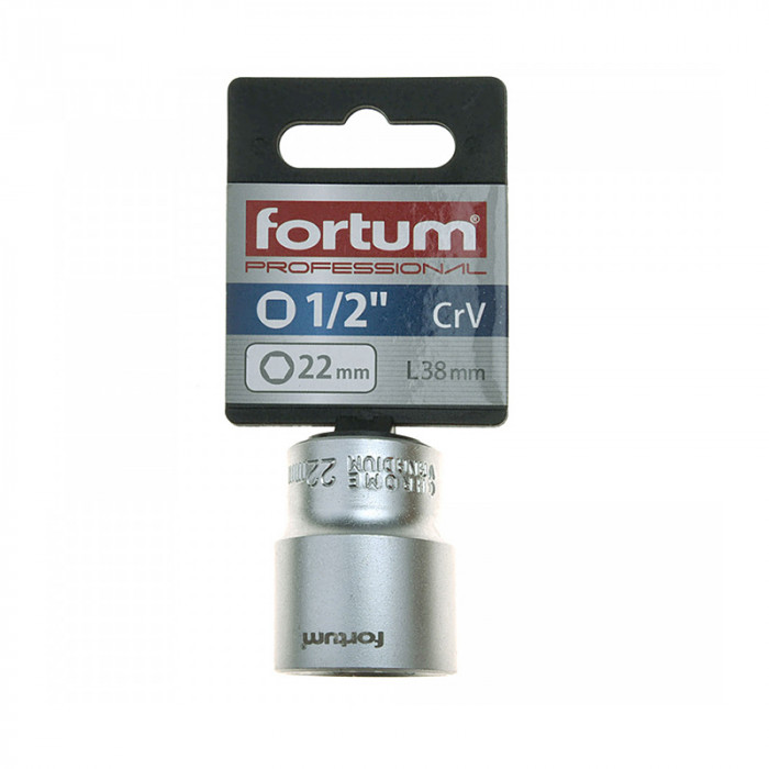 FORTUM HLAVICA NÁSTRČNÁ 1/2'' 22MM