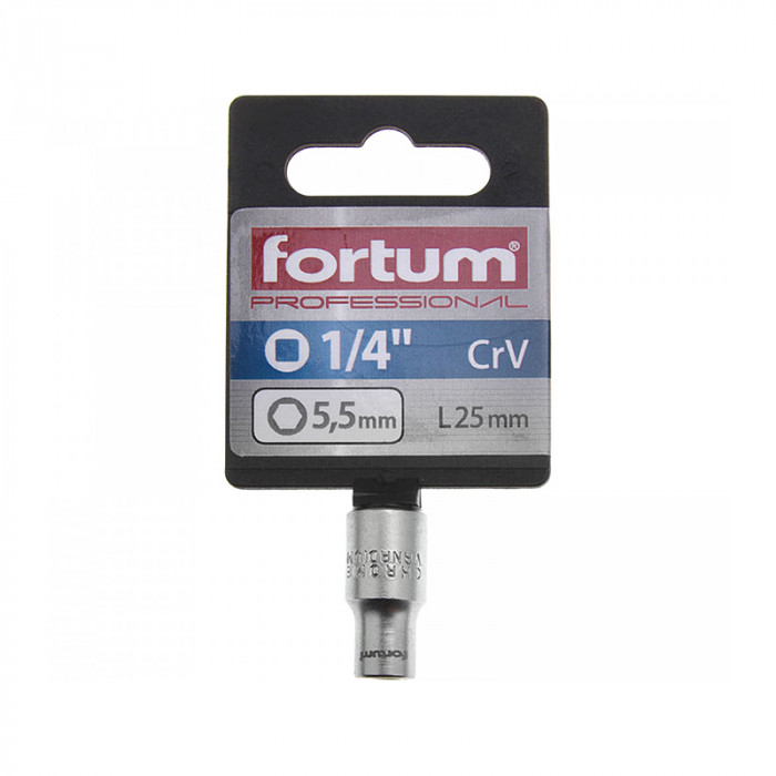 FORTUM HLAVICA NÁSTRČNÁ 1/4'' 55MM