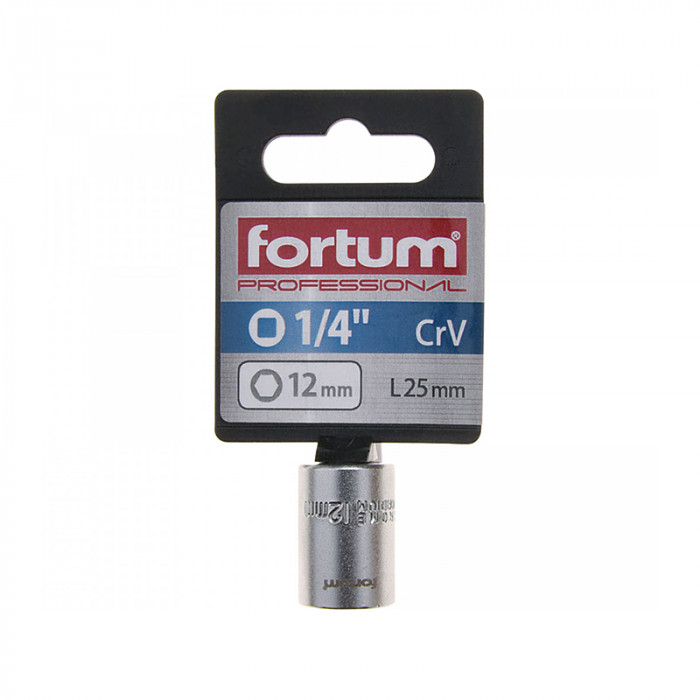 FORTUM HLAVICA NÁSTRČNÁ 1/4'' 12MM