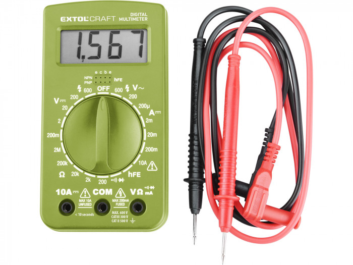 EXTOL MULTIMETER DIGITÁLNY (U/I/R)