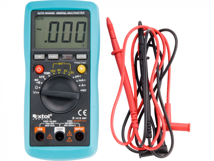 EXTOL MULTIMETER DIGITÁLNY S AUTOMATICKOU VOĽBOU R